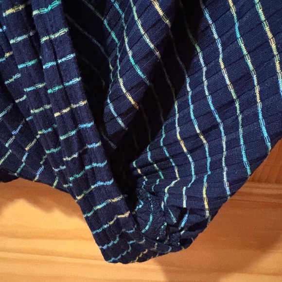 Christopher & Banks top navy blue with horizontal stripes Womens size S - Picture 3 of 10